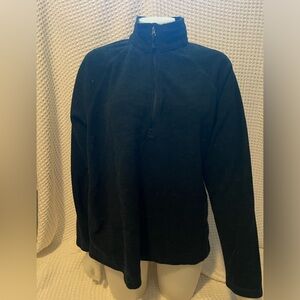 Eddie Bauer Quarter Zip Dark Green Fleece Size XL